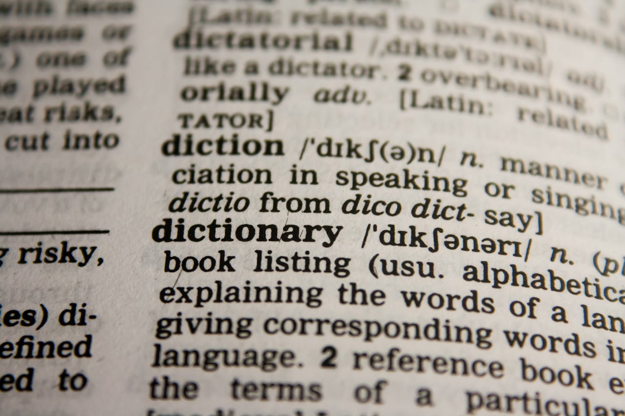 our-values Detailed close-up view of a dictionary page highlighting the word dictionary and its definition.